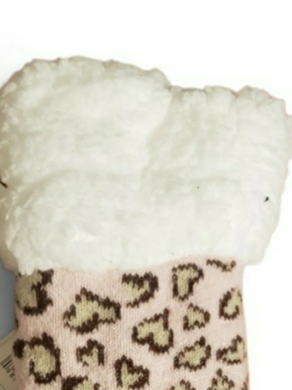 Marilyn Monroe Pink Leopard-Heart Sherpa Lined Women's Cozy Socks